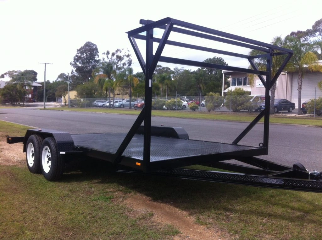 Car Trailer with Tyre Rack