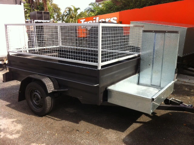 Box caged plus mower tray